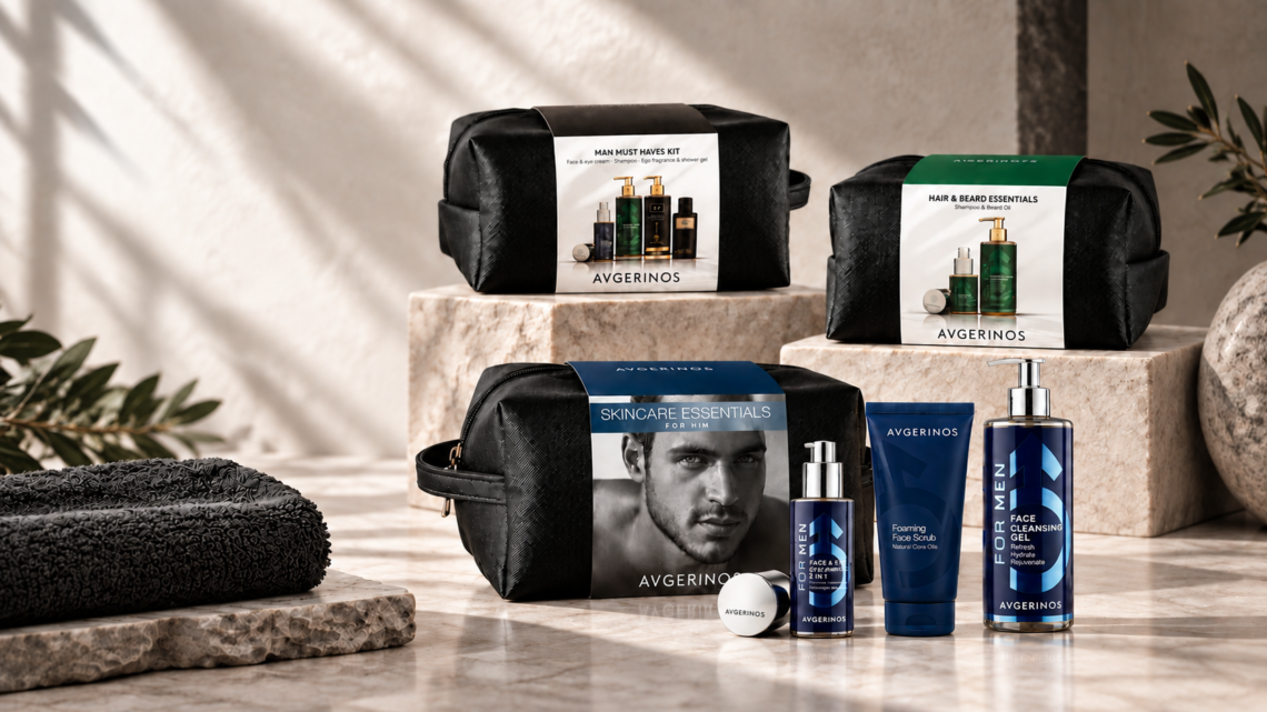 ανδρικά grooming kits AVGERINOS MAN MUST HAVES HAIR BEARD SKINCARE